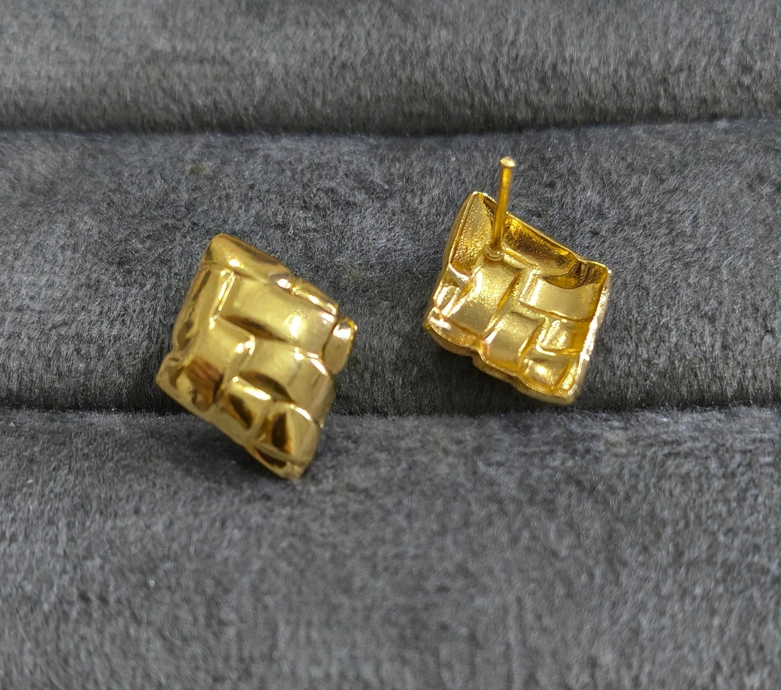 Anti Tarnish Dainty Chic Stud Earrings 18K Gold Plated
