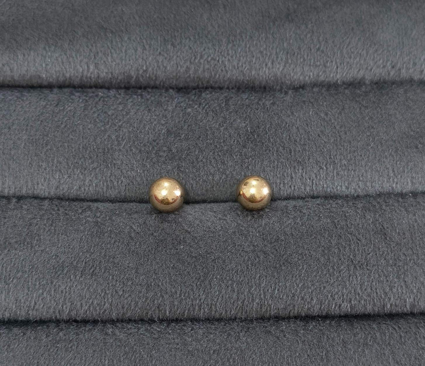 Anti Tarnish Dazzling Ball Studs 18K Gold Plated