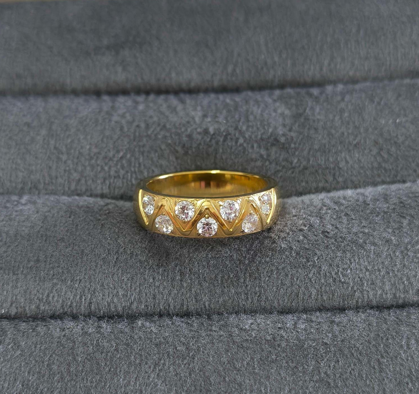 Anti Tarnish Dazzling Coco Crush Ring 18K Gold Plated