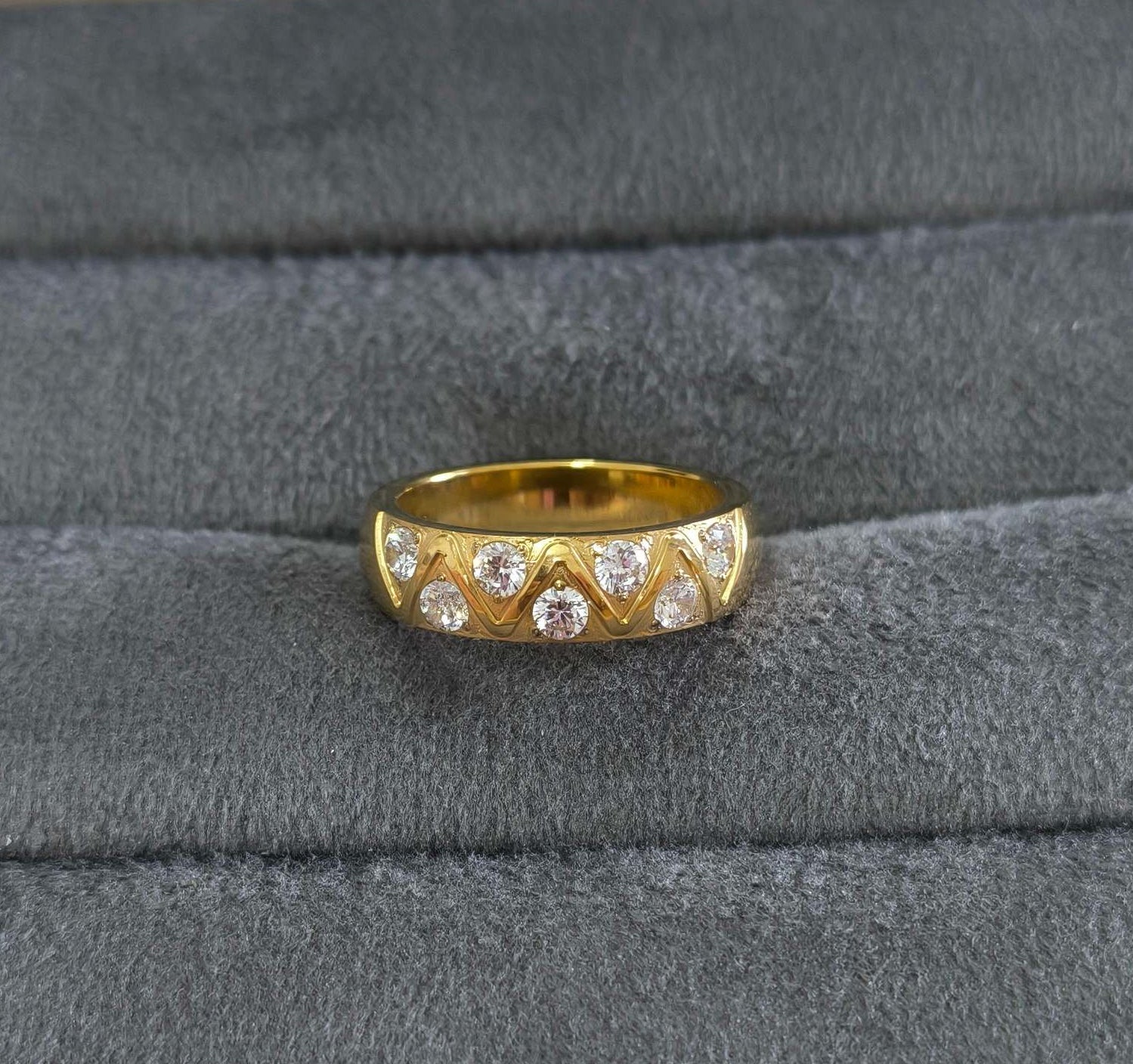 Anti Tarnish Dazzling Coco Crush Ring 18K Gold Plated