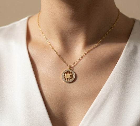 Anti Tarnish Delicate Stone Studded Butterfly Necklace