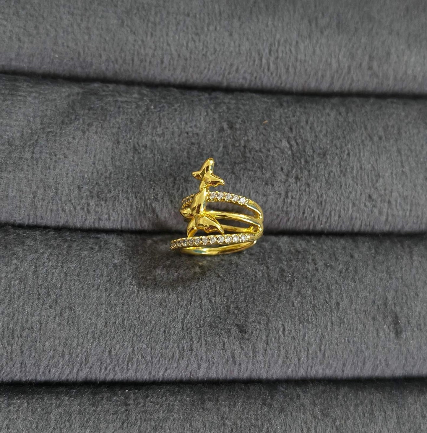 Anti Tarnish Ear Cuff Earring Butterfly 18K Gold Plated