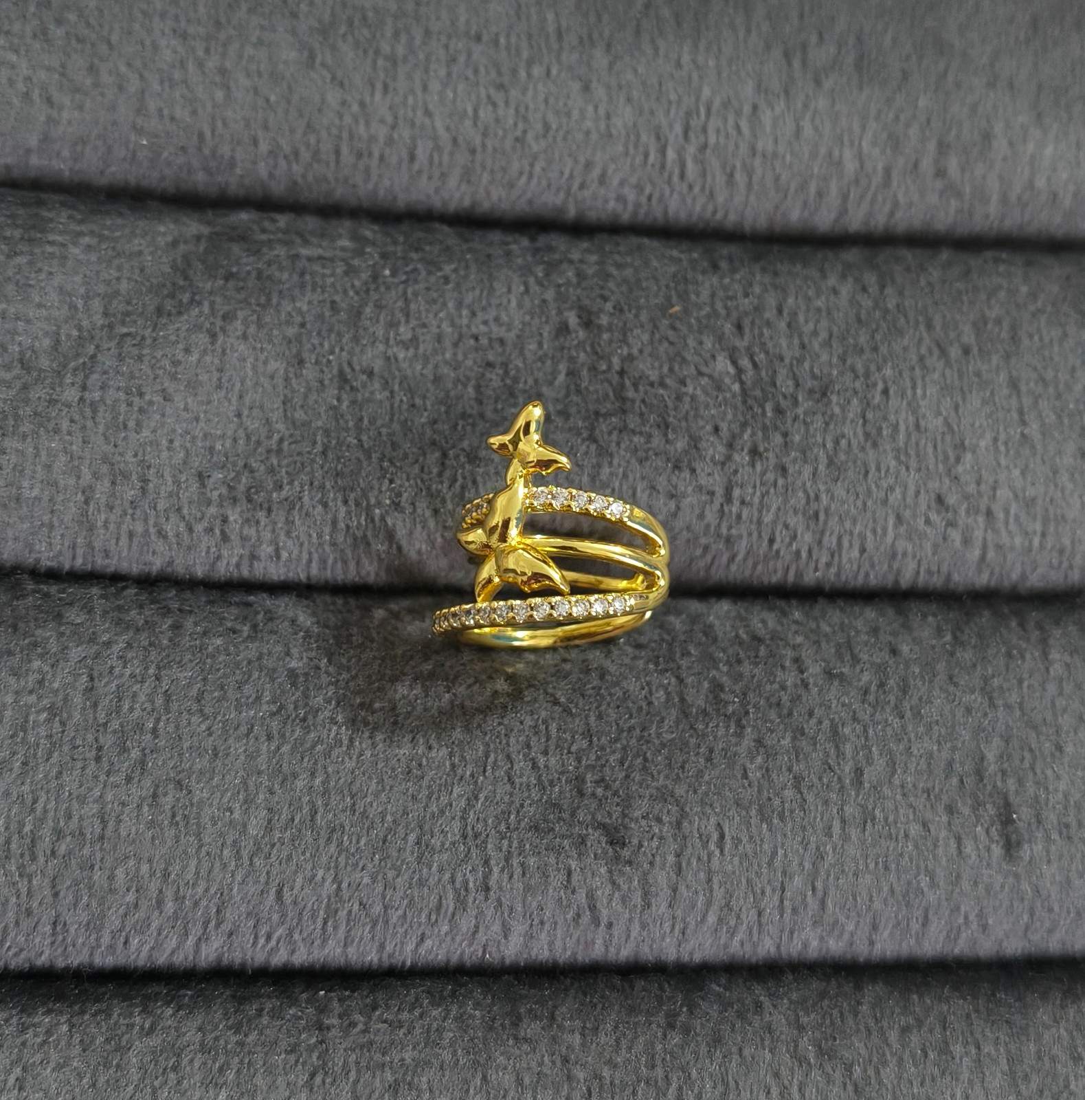 Anti Tarnish Ear Cuff Earring Butterfly 18K Gold Plated