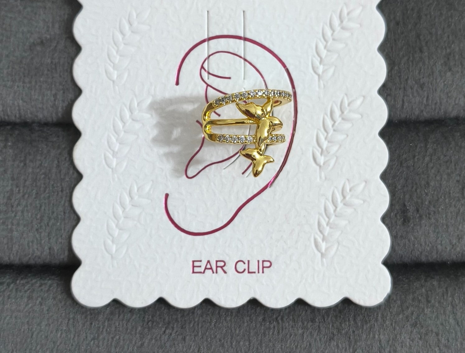 Anti Tarnish Ear Cuff Earring Butterfly 18K Gold Plated
