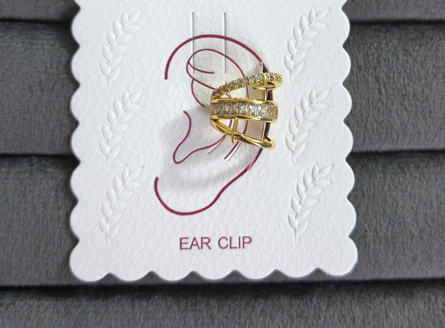 Anti Tarnish Ear Cuff Earring Star Band 18K Gold Plated