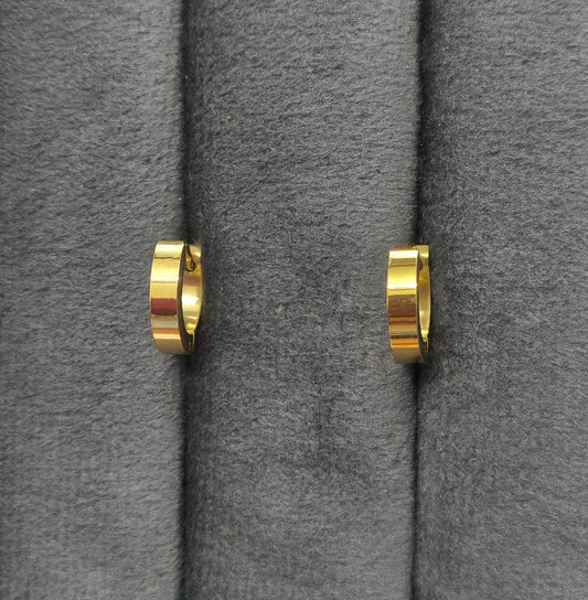 Anti Tarnish Earrings Unisex Hoops /Bali 18K Gold Plated