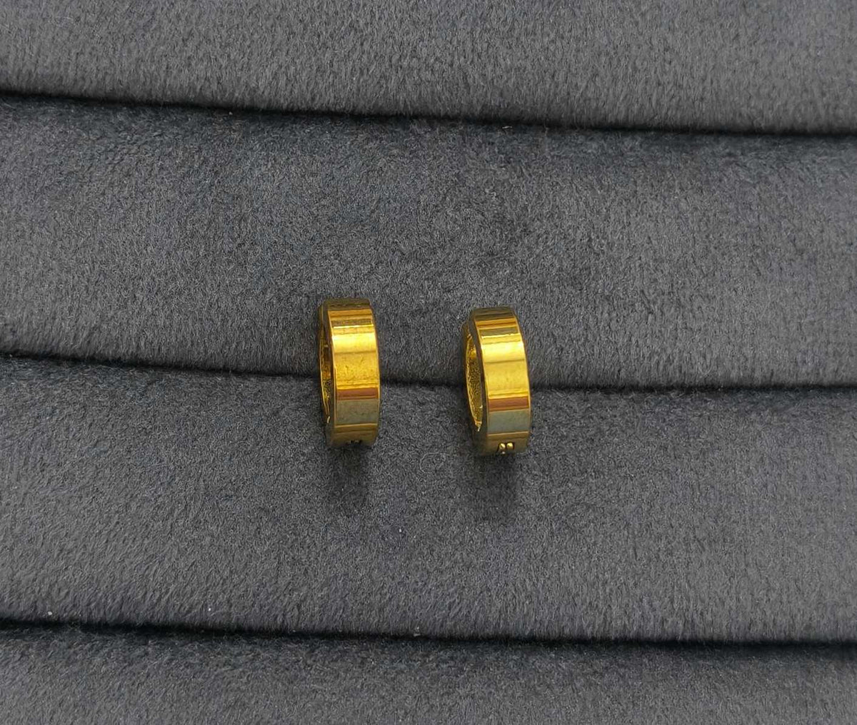 Anti Tarnish Earrings Unisex Non Piercing Hoop Gold Plated