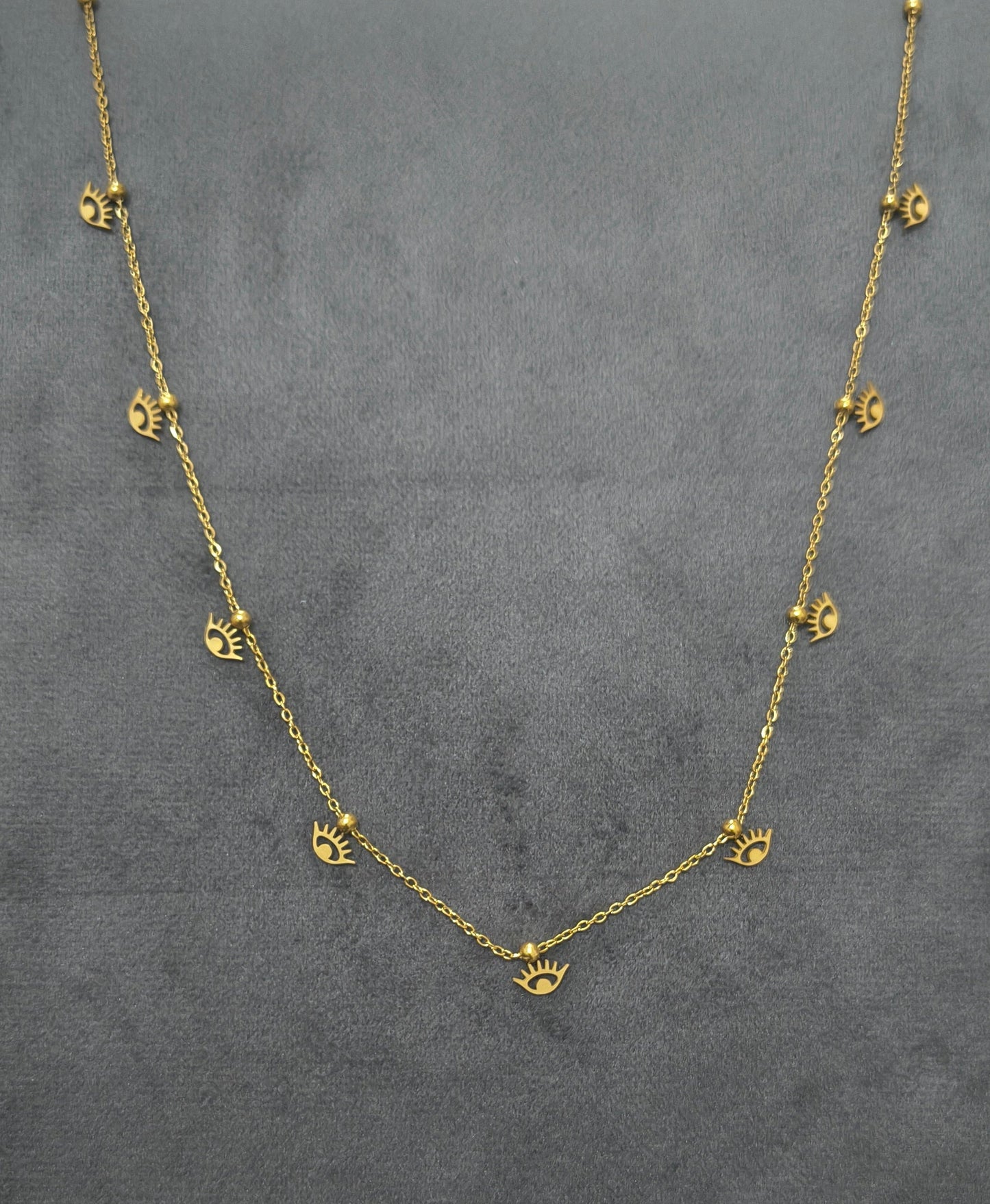 Anti Tarnish Evil Eye Charm Waist Chain 18K Gold Plated