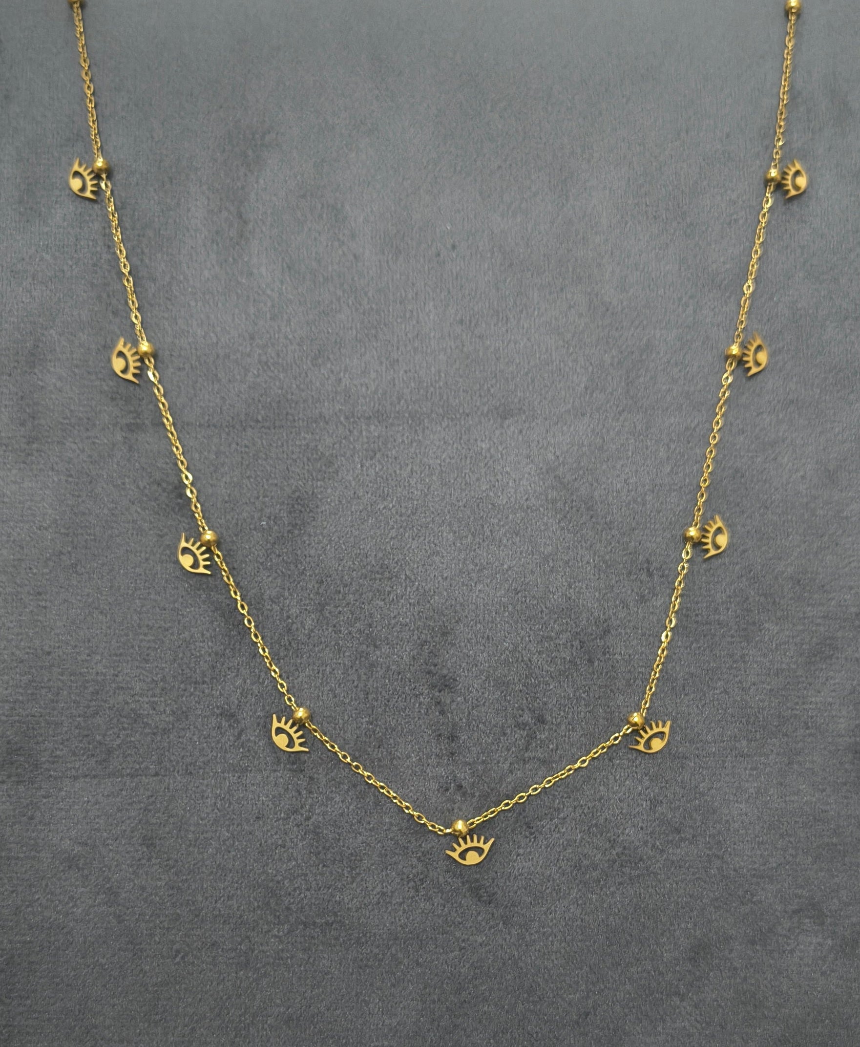 Anti Tarnish Evil Eye Charm Waist Chain 18K Gold Plated