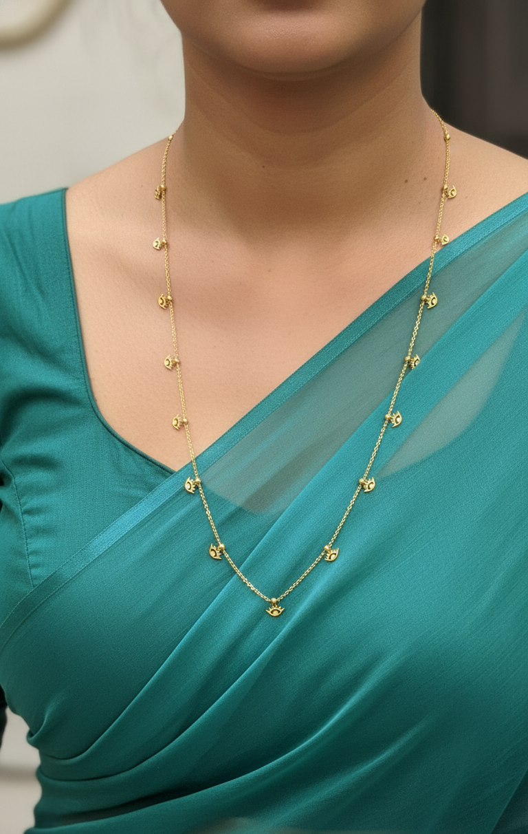 Anti Tarnish Evil Eye Charm Waist Chain 18K Gold Plated