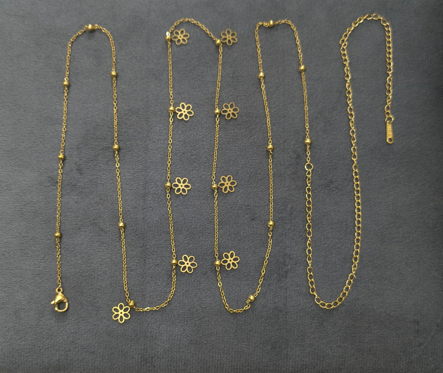 Anti Tarnish Flower Charm Waist Chain 18K Gold Plated