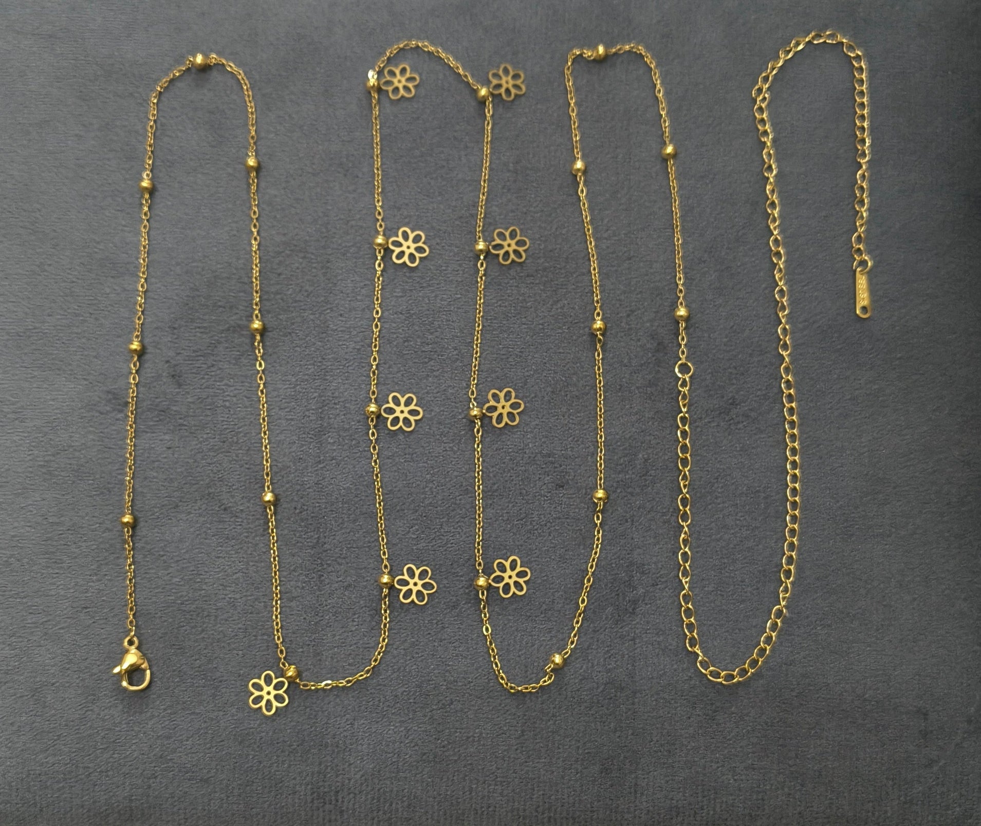 Anti Tarnish Flower Charm Waist Chain 18K Gold Plated