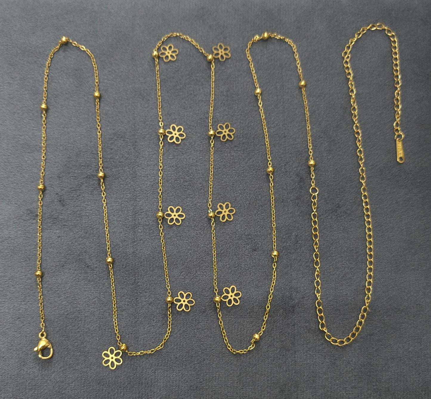 Anti Tarnish Flower Charm Waist Chain 18K Gold Plated