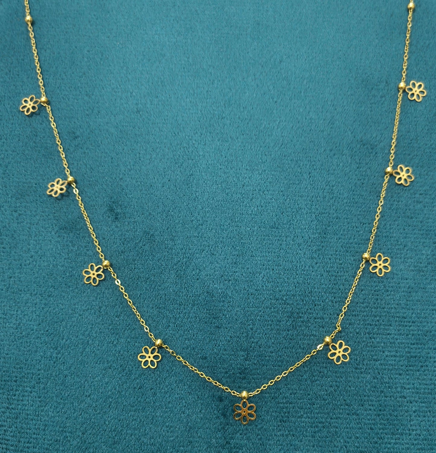 Anti Tarnish Flower Charm Waist Chain 18K Gold Plated