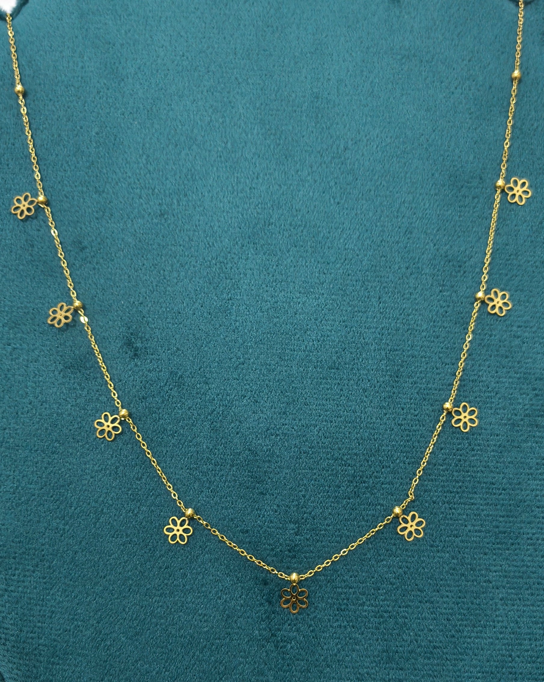 Anti Tarnish Flower Charm Waist Chain 18K Gold Plated