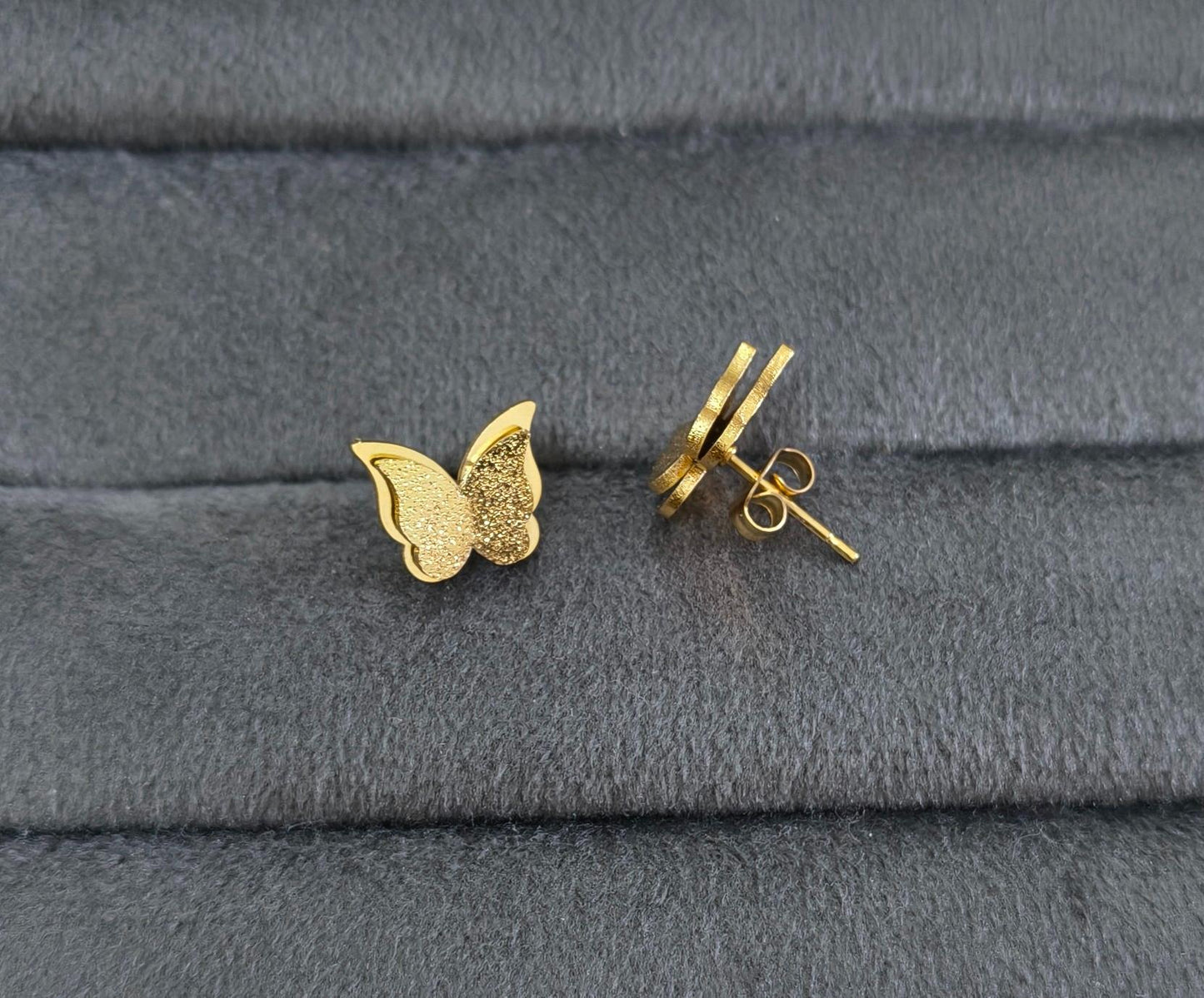 Anti Tarnish Glaze Butterfly Studs 18K Gold Plated
