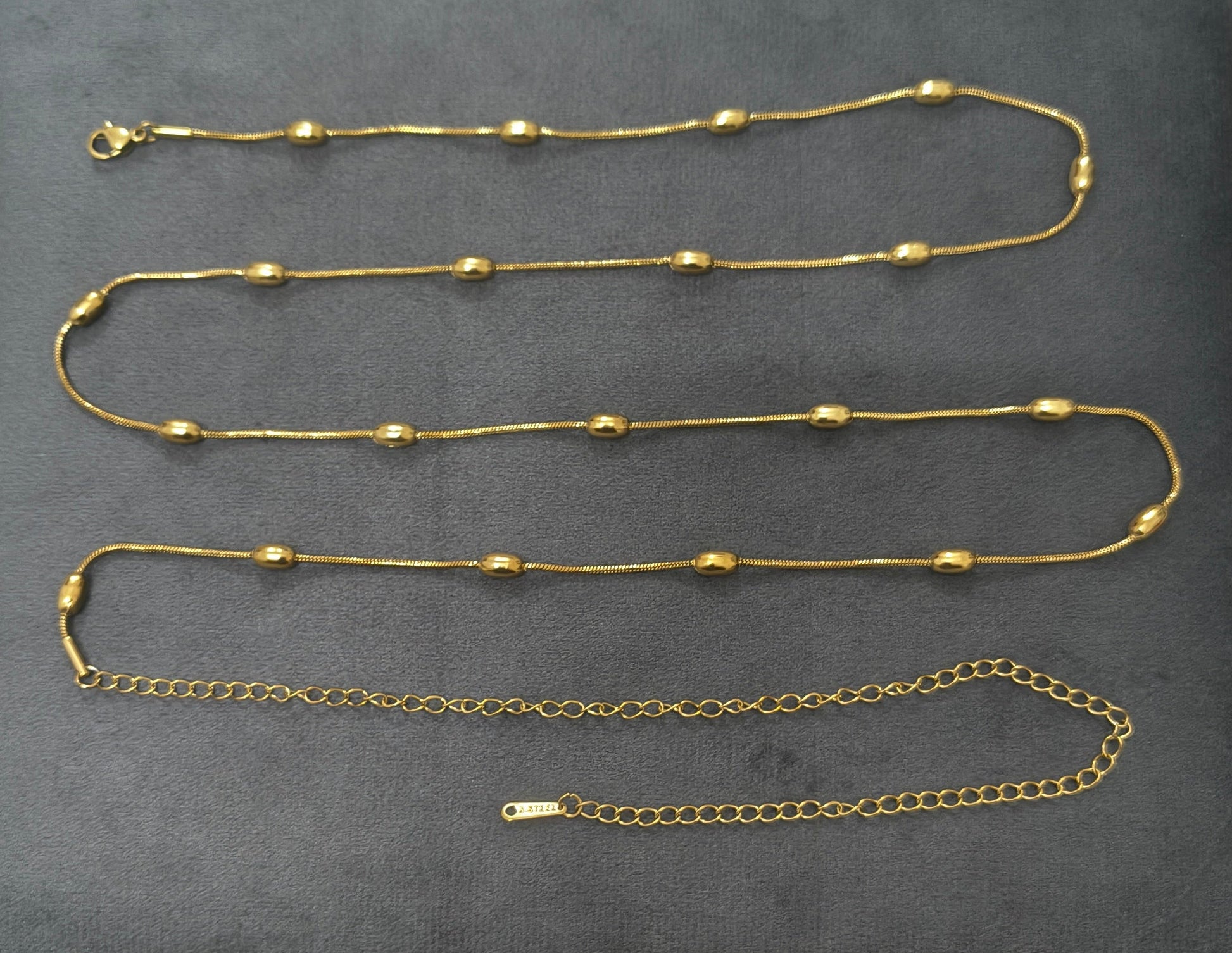 Anti Tarnish Golden Beads Charm Waist Chain 18K Gold Plated