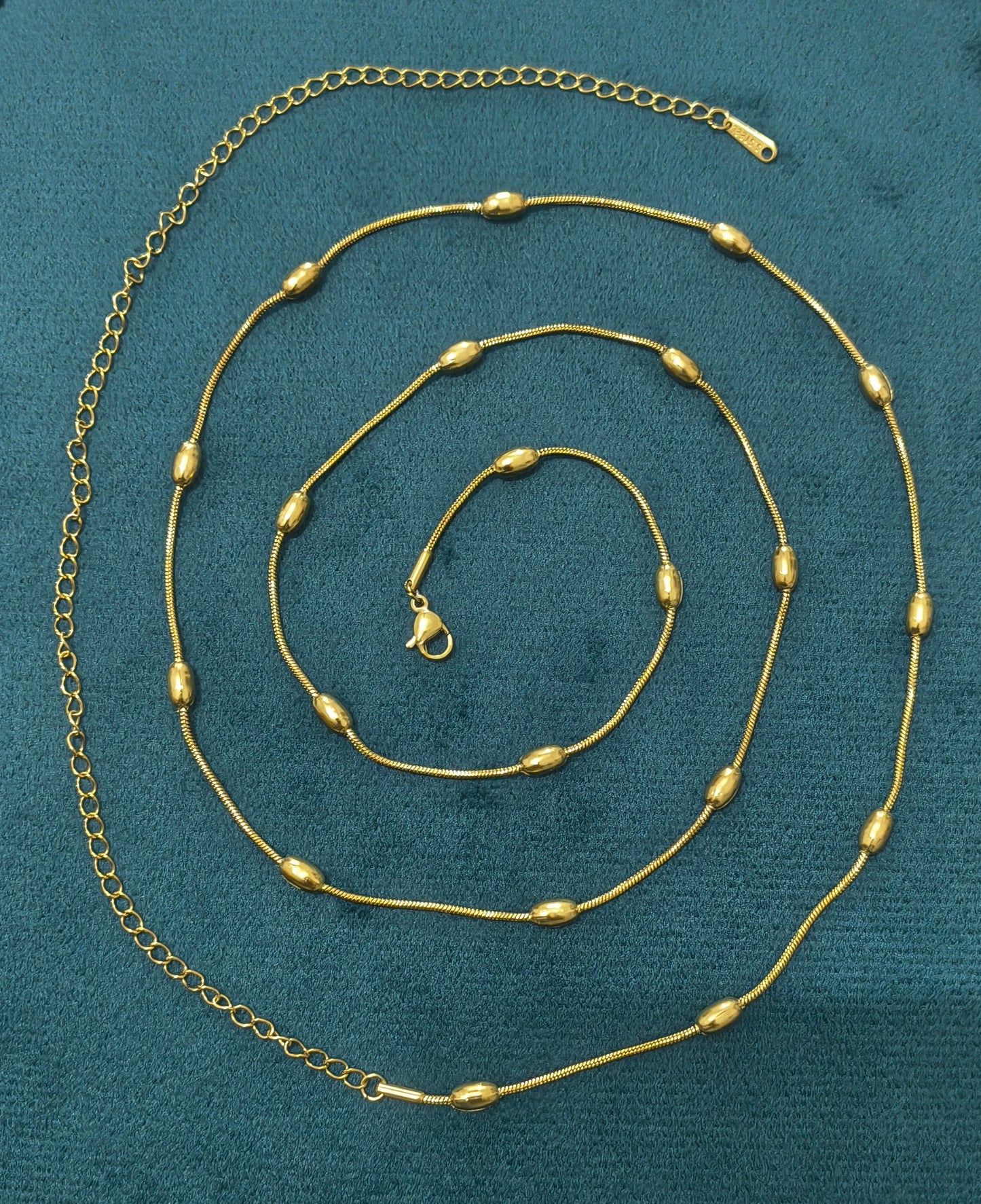 Anti Tarnish Golden Beads Charm Waist Chain 18K Gold Plated