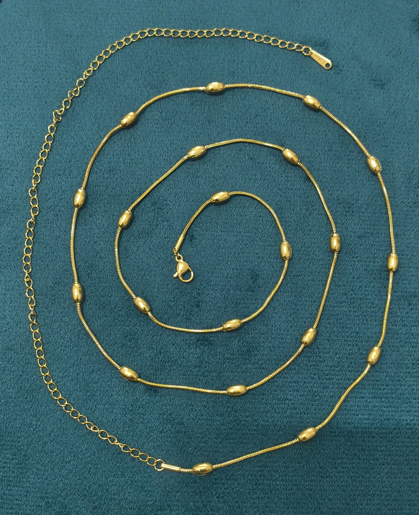 Anti Tarnish Golden Beads Charm Waist Chain 18K Gold Plated