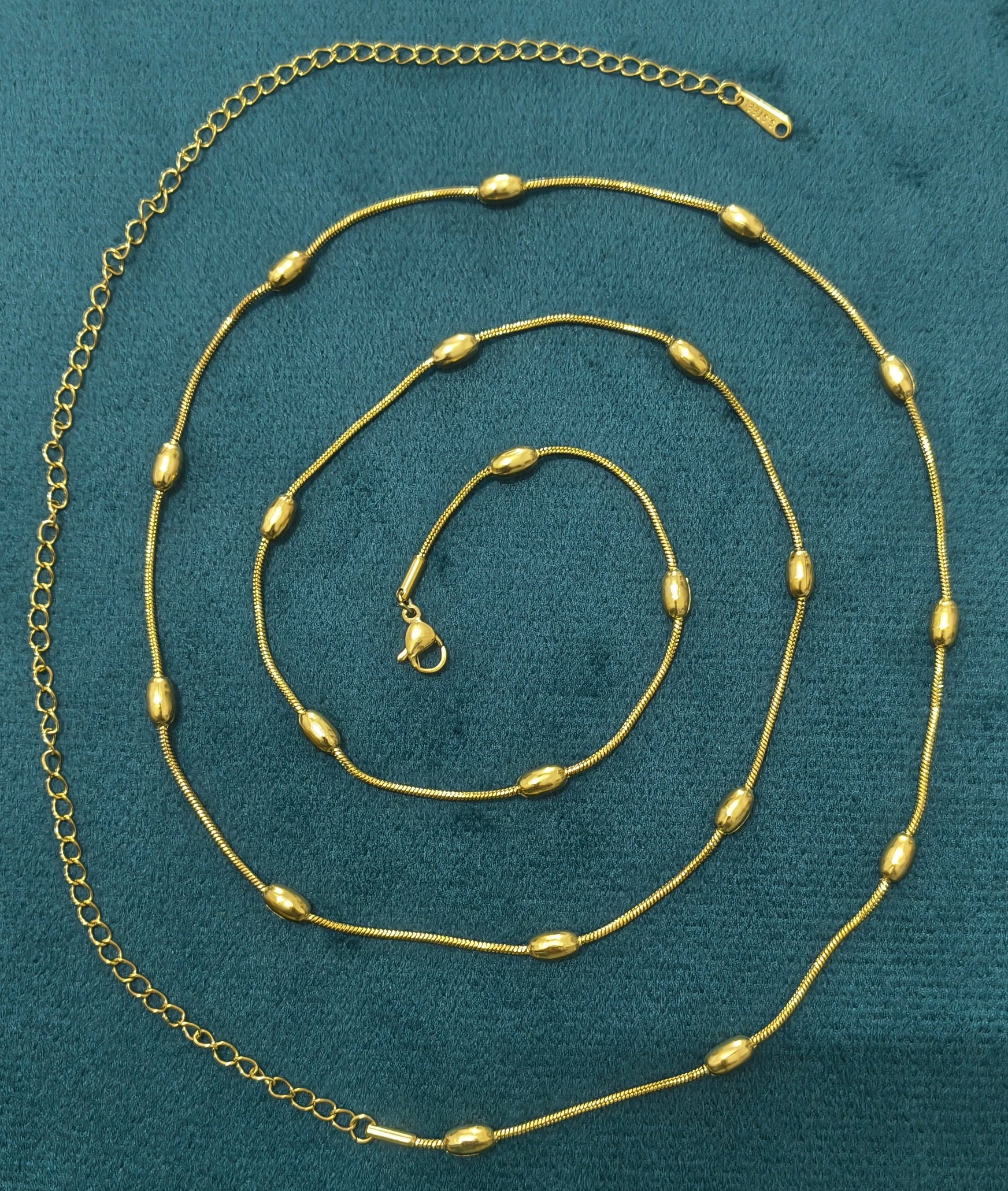 Anti Tarnish Golden Beads Charm Waist Chain 18K Gold Plated