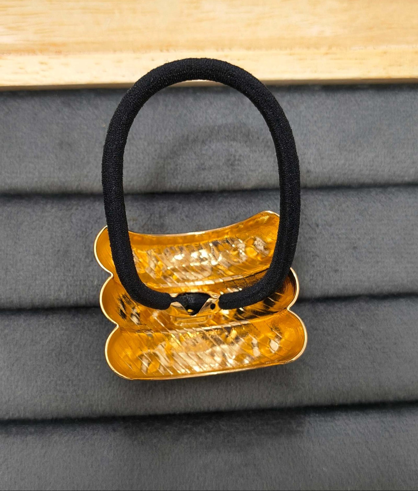 Anti Tarnish Hair Cuff Hammered Hair Band 18K Gold Plated