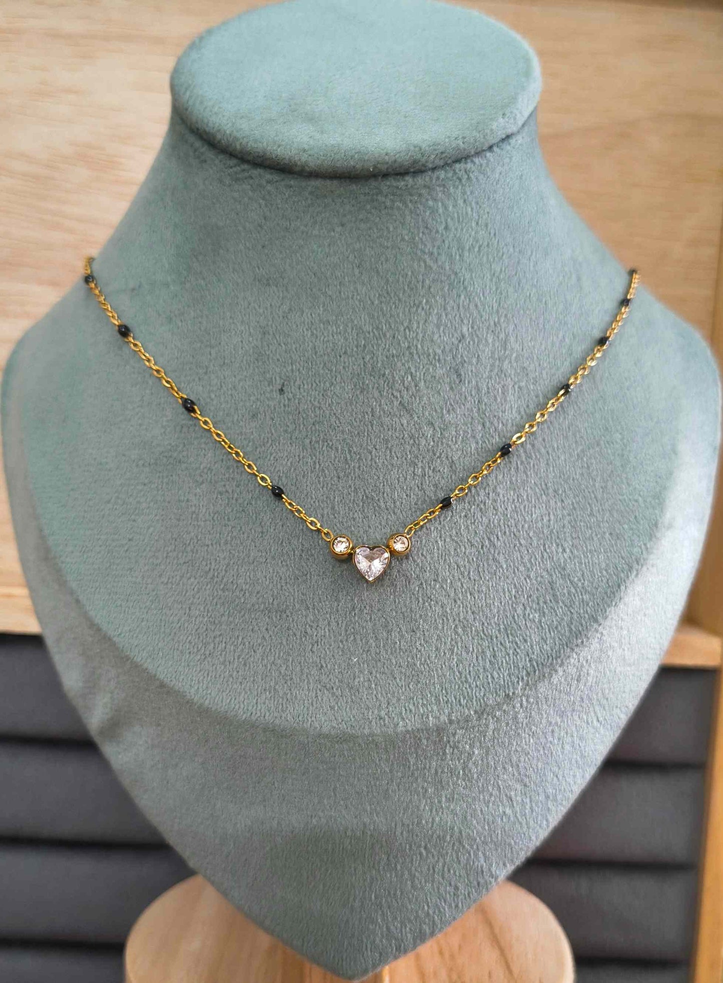 Anti Tarnish Heart Solitaire Mangalsutra 18K Gold Plated