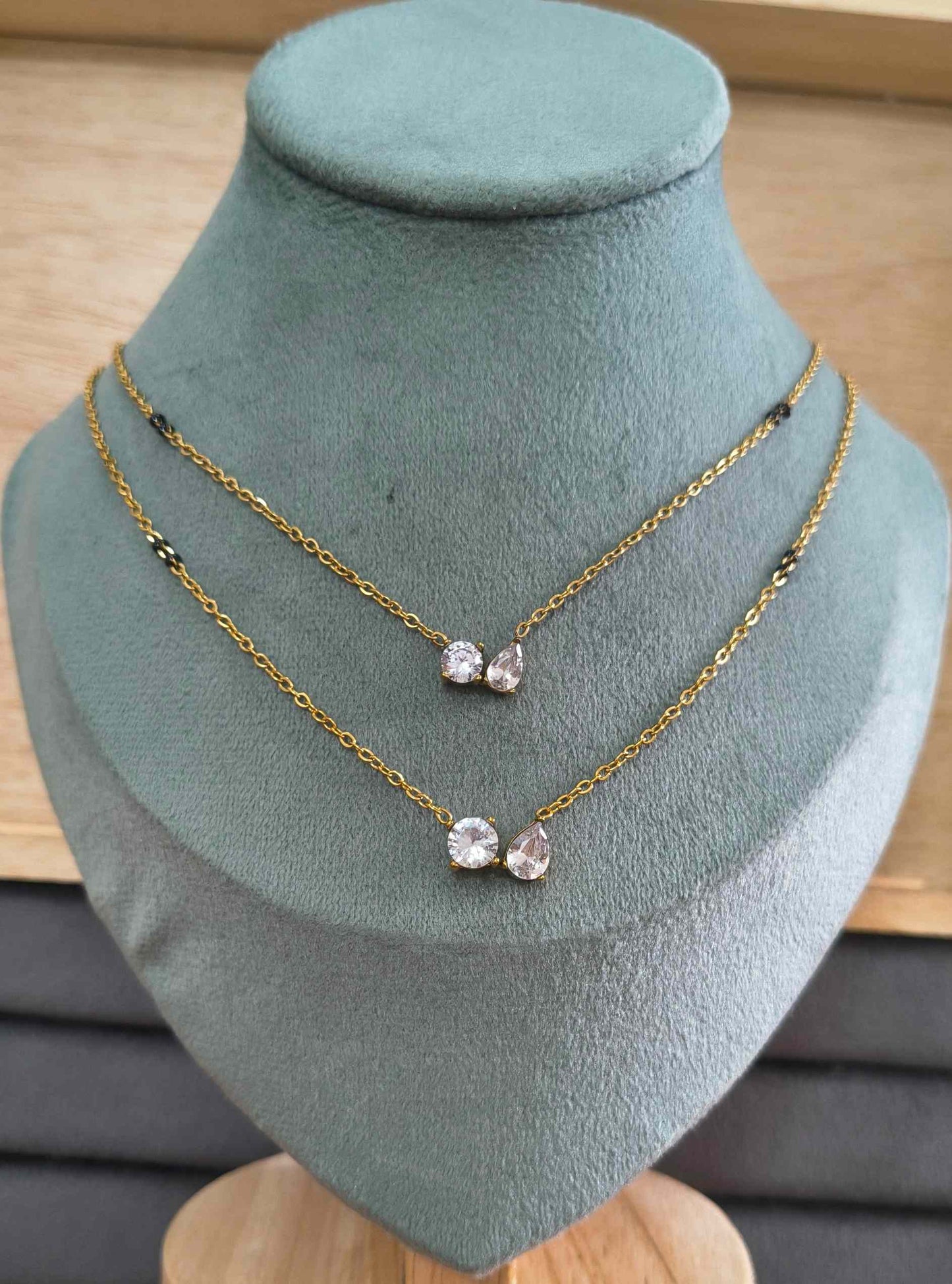 Anti Tarnish Layered Solitaire Mangalsutra 18K Gold Plated