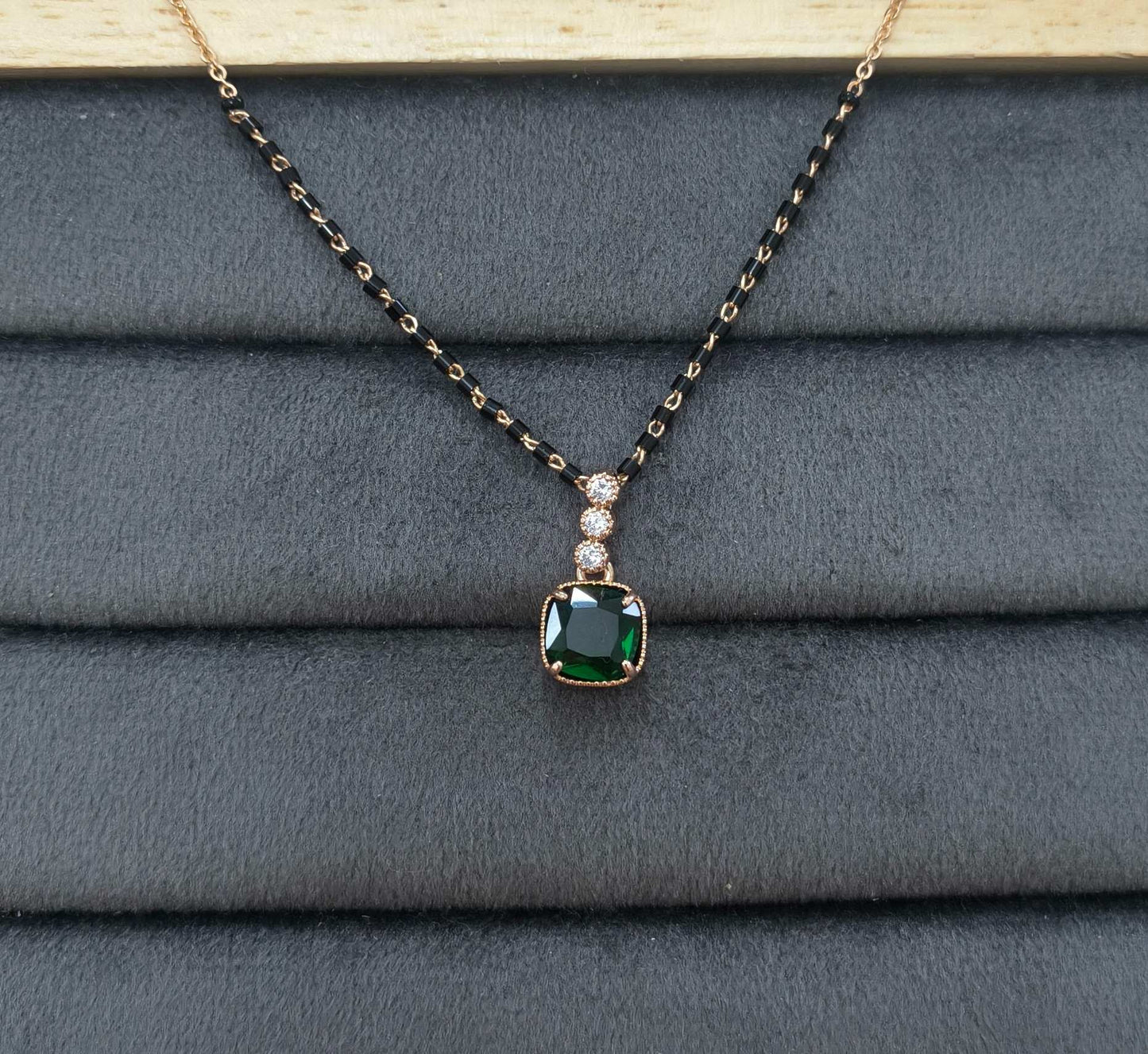 Anti Tarnish Mangalsutra AD Pendant 18K RoseGold Plated