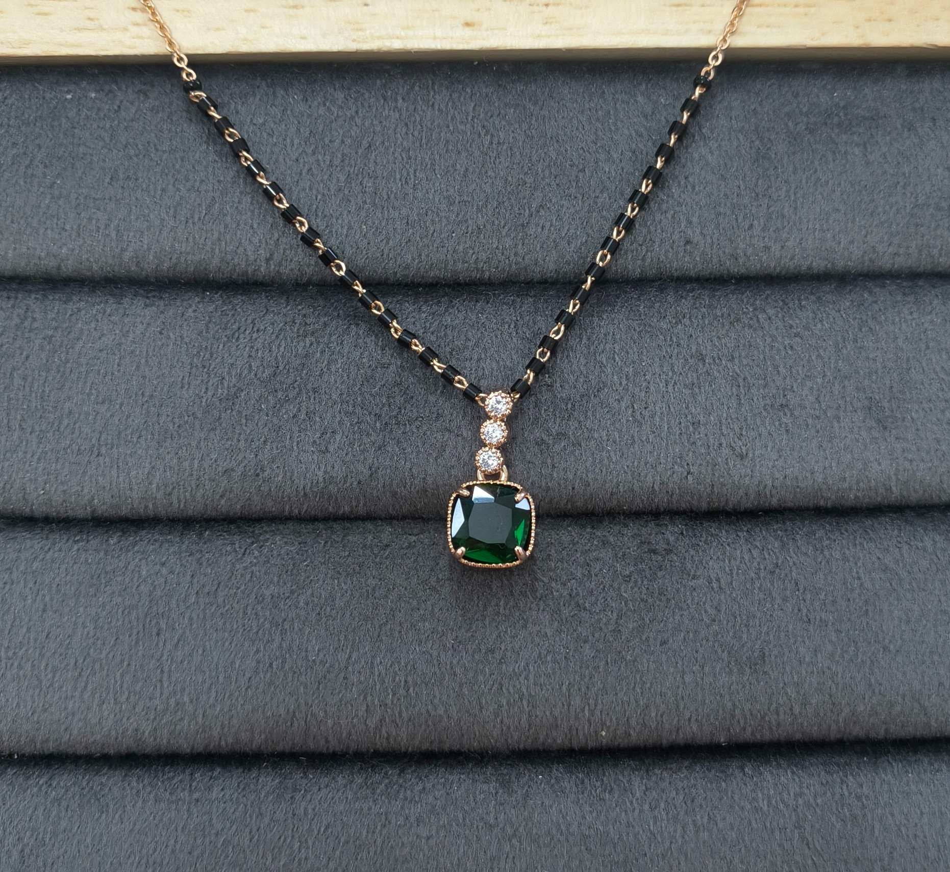 Anti Tarnish Mangalsutra AD Pendant 18K RoseGold Plated