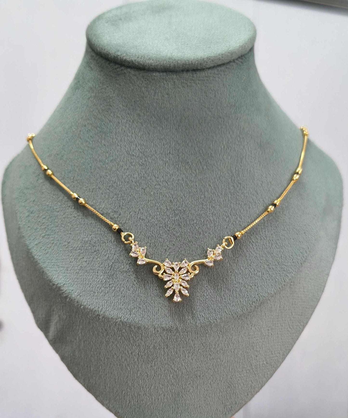 Anti Tarnish Mangalsutra Elegant Pendant 18K Gold Plated