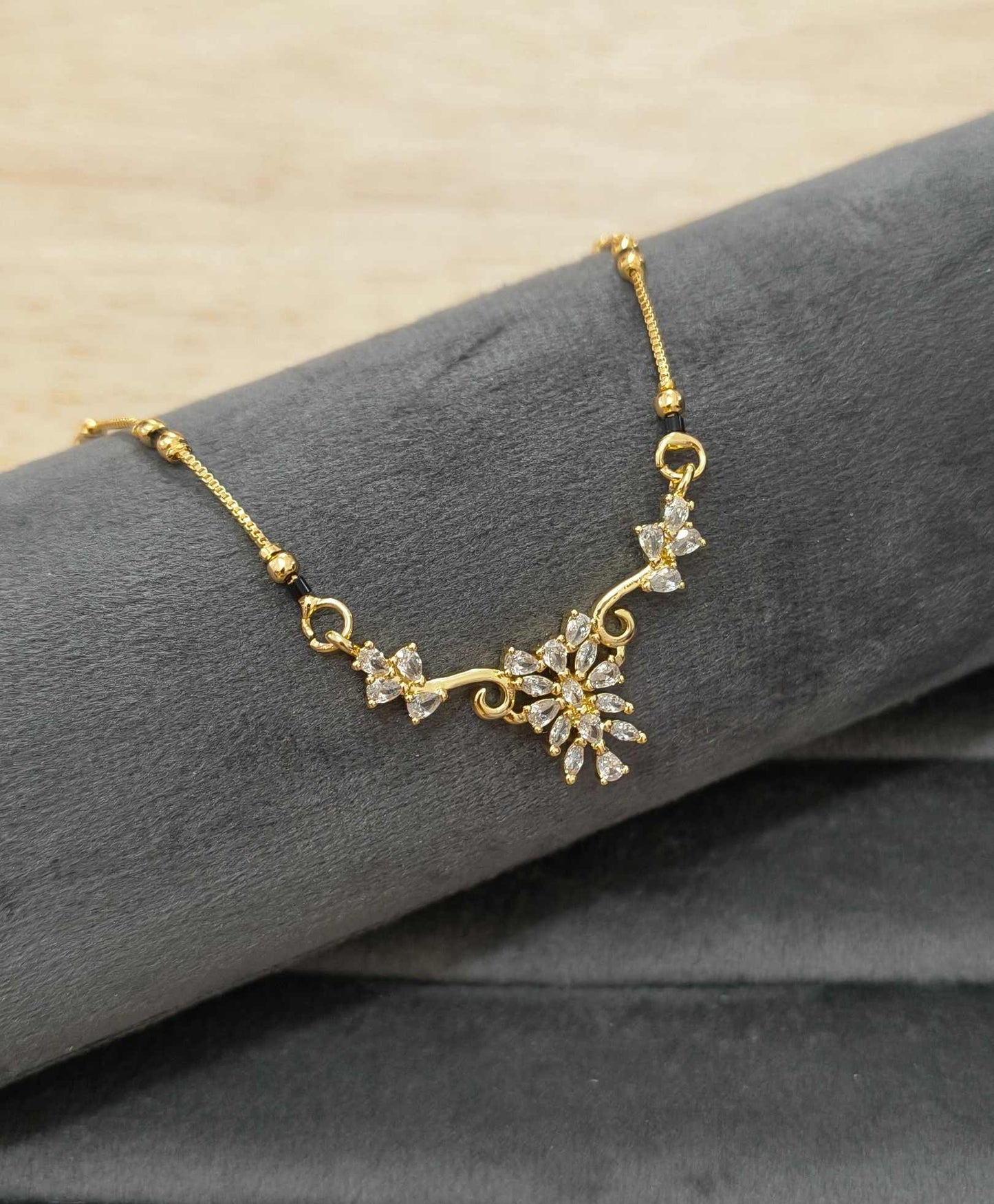 Anti Tarnish Mangalsutra Elegant Pendant 18K Gold Plated