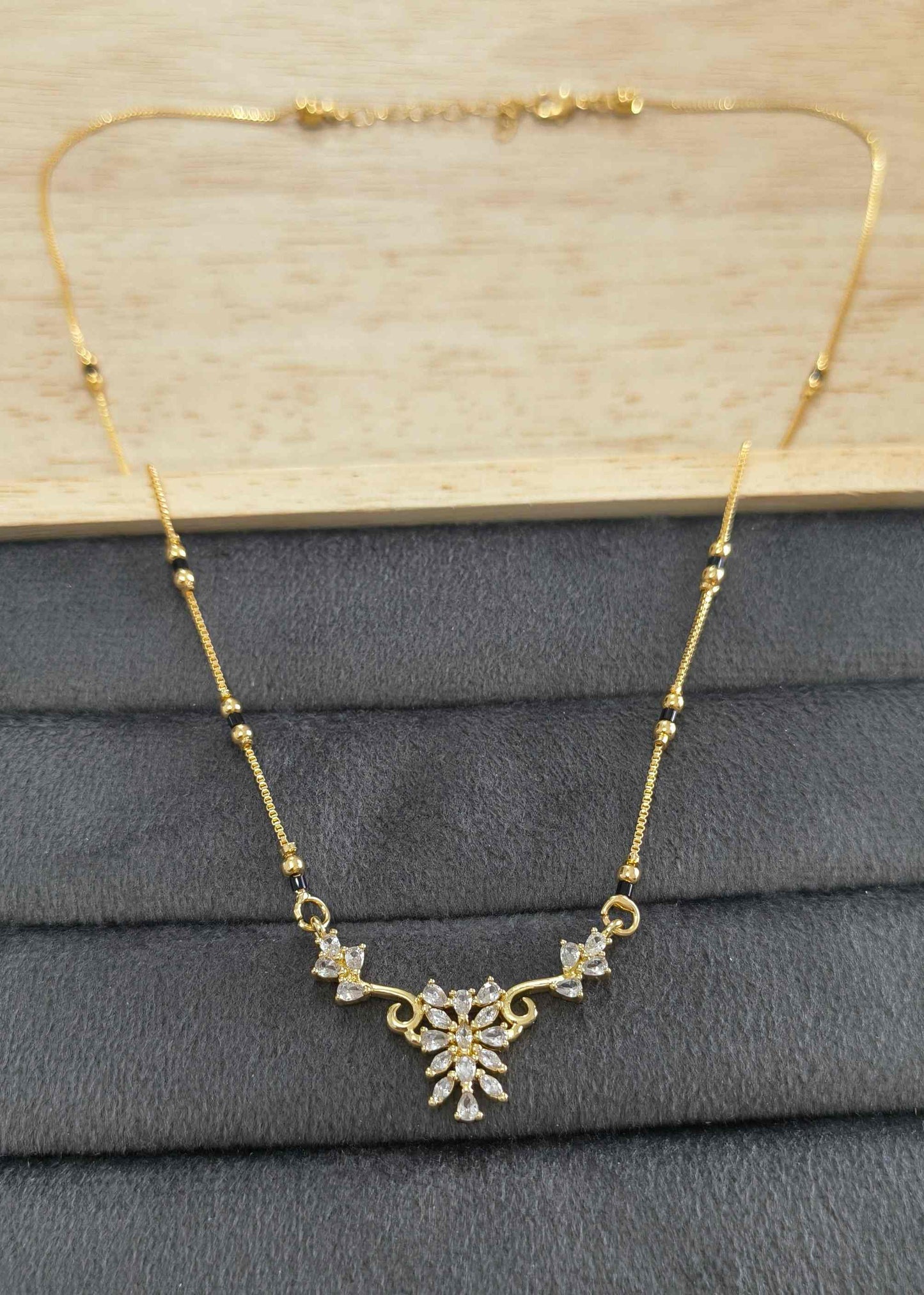 Anti Tarnish Mangalsutra Elegant Pendant 18K Gold Plated