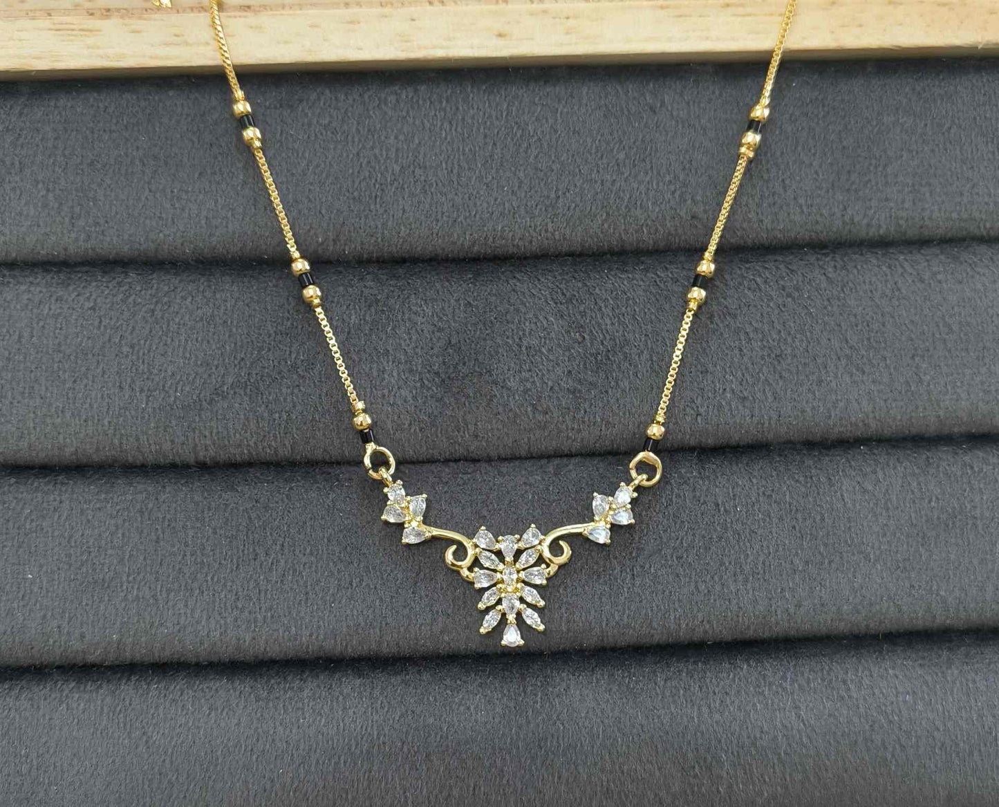 Anti Tarnish Mangalsutra Elegant Pendant 18K Gold Plated