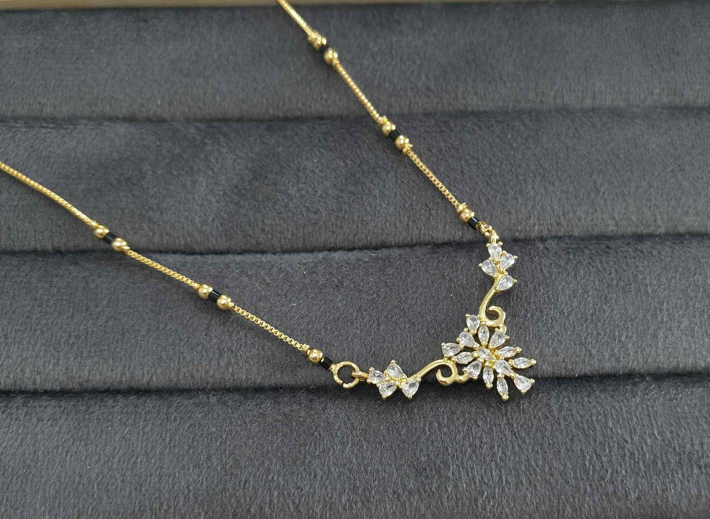 Anti Tarnish Mangalsutra Elegant Pendant 18K Gold Plated