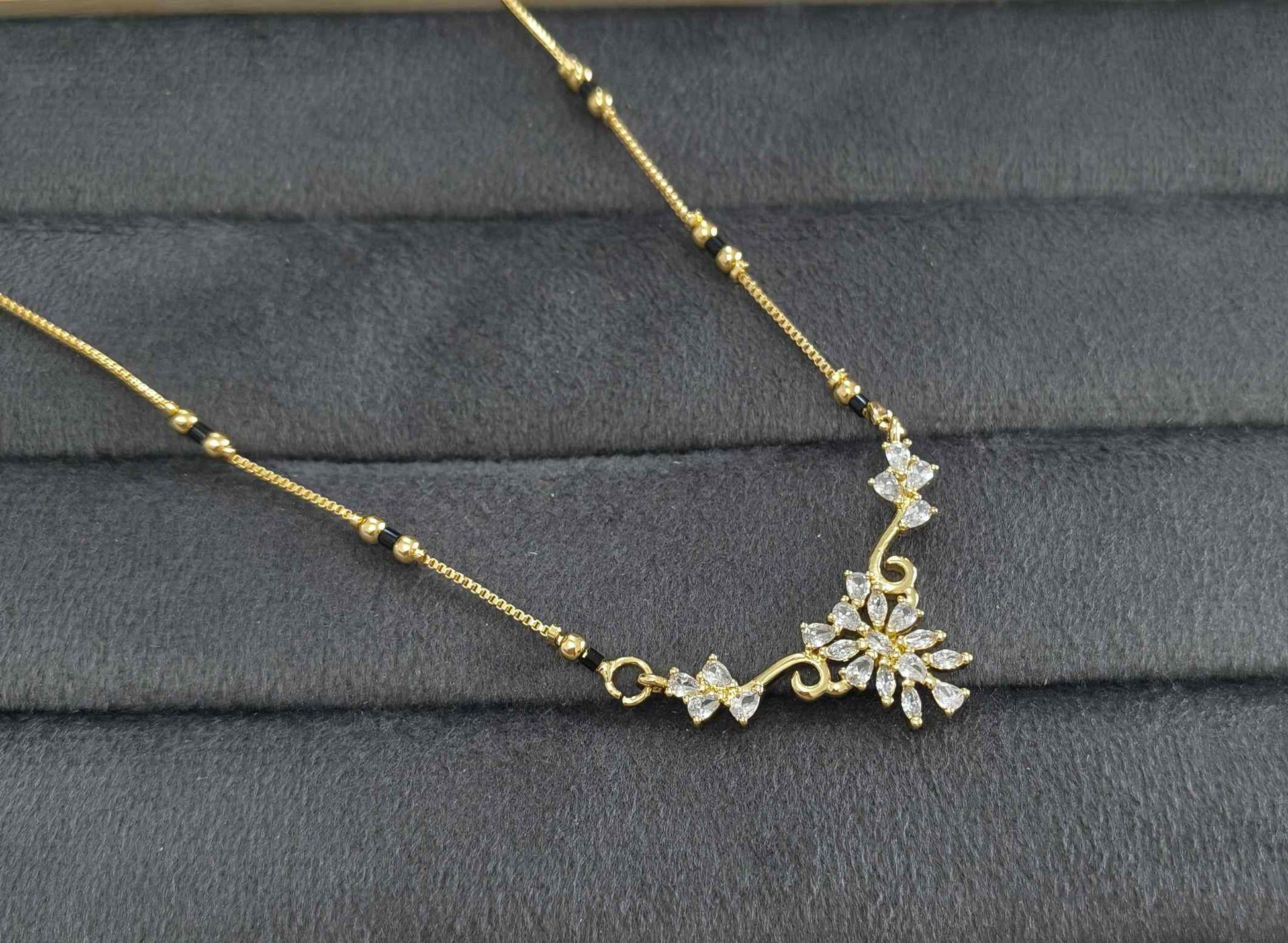 Anti Tarnish Mangalsutra Elegant Pendant 18K Gold Plated