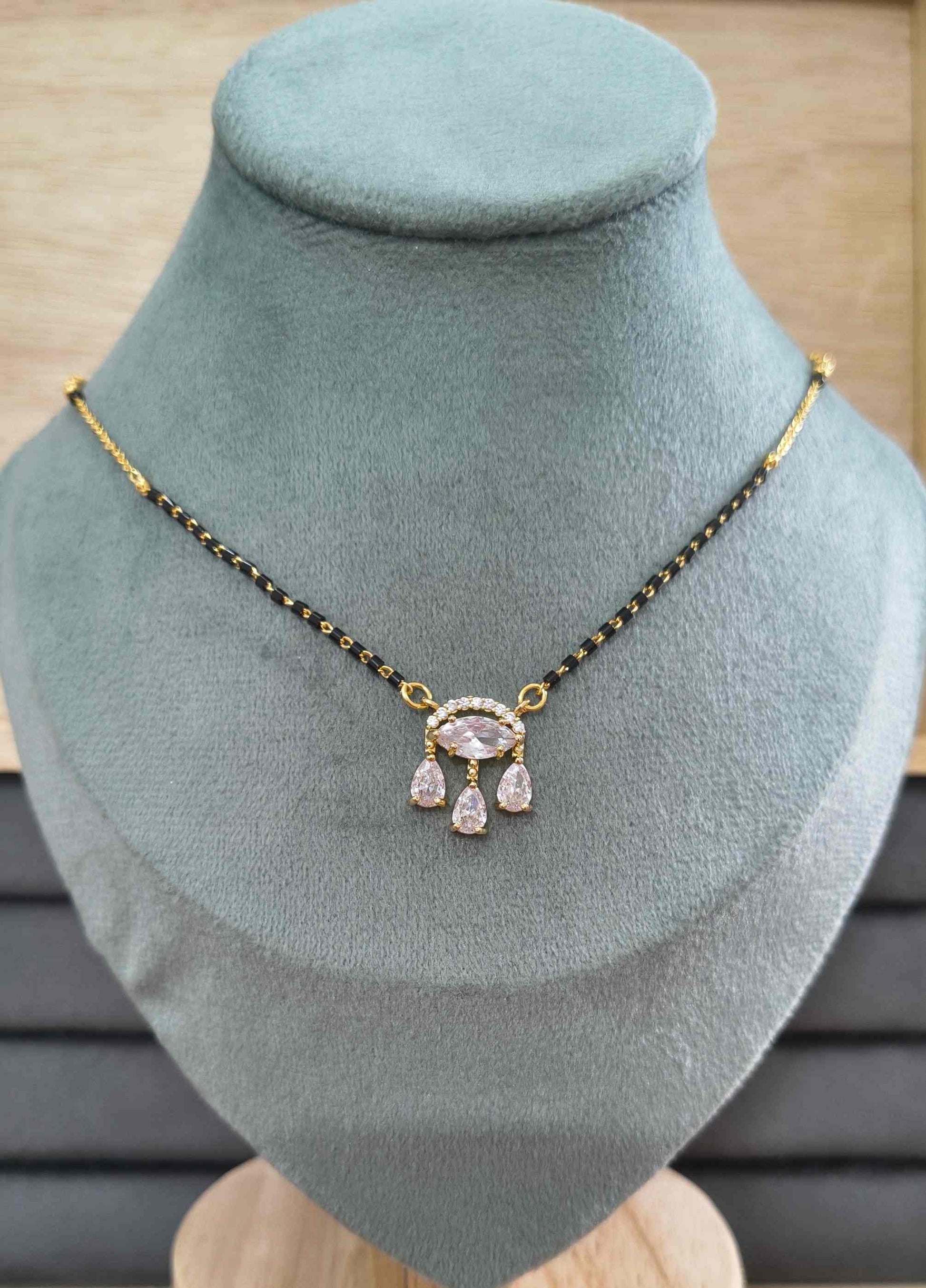 Anti Tarnish Mangalsutra Evil Eye Pendant 18K Gold Plated
