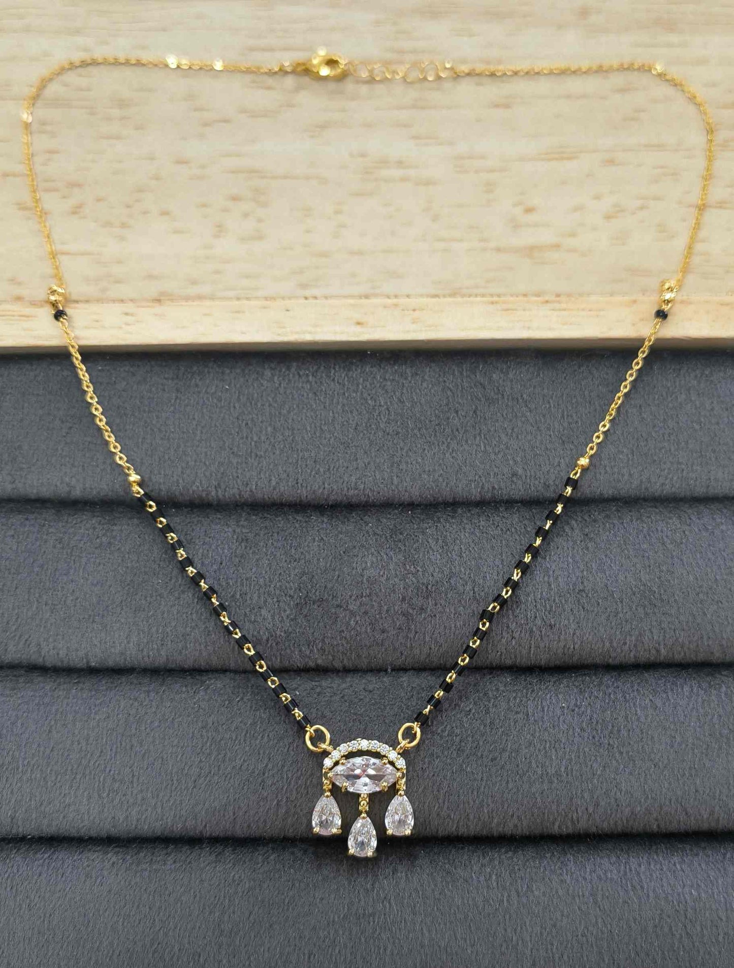 Anti Tarnish Mangalsutra Evil Eye Pendant 18K Gold Plated