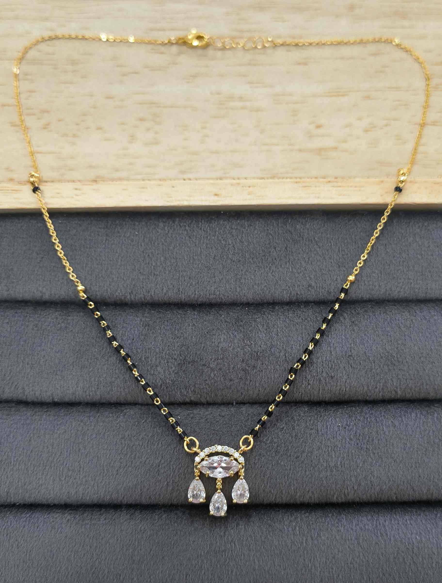 Anti Tarnish Mangalsutra Evil Eye Pendant 18K Gold Plated