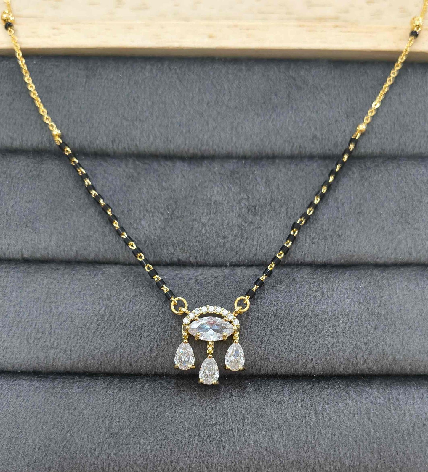 Anti Tarnish Mangalsutra Evil Eye Pendant 18K Gold Plated