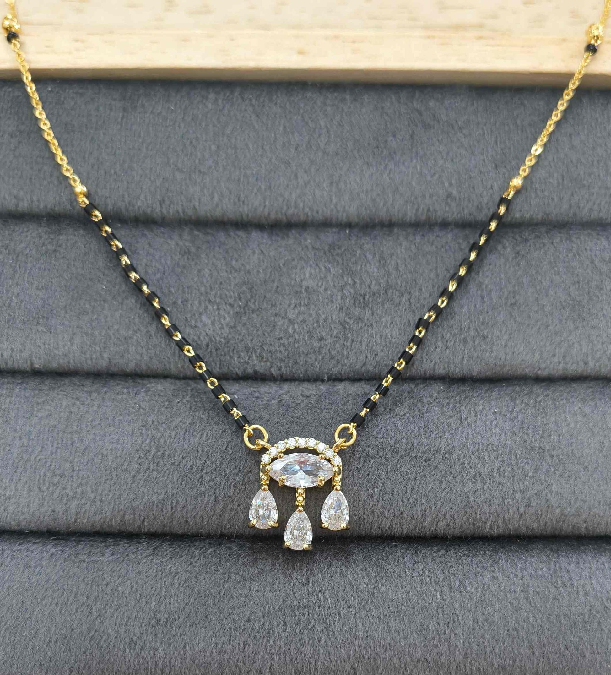 Anti Tarnish Mangalsutra Evil Eye Pendant 18K Gold Plated