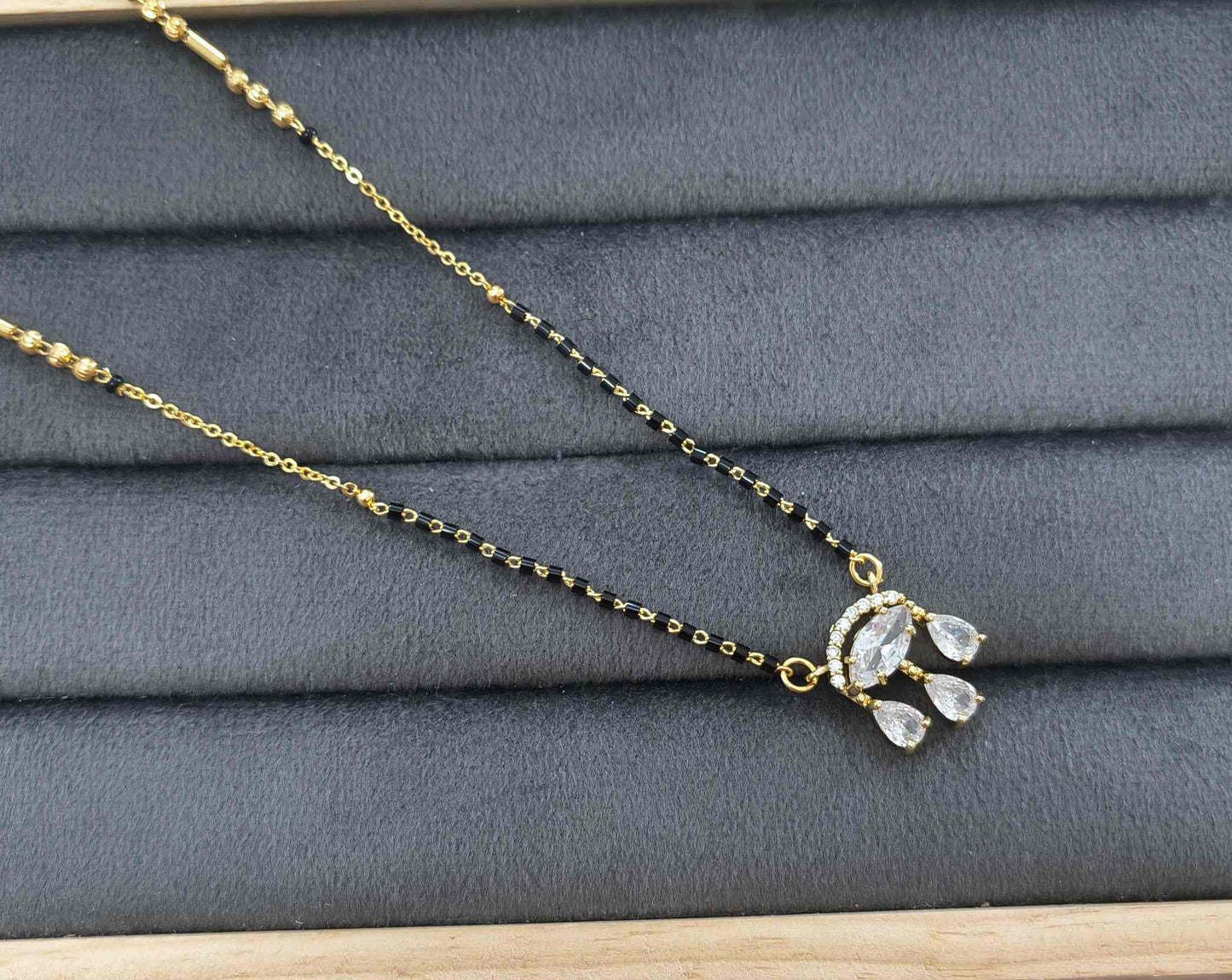Anti Tarnish Mangalsutra Evil Eye Pendant 18K Gold Plated