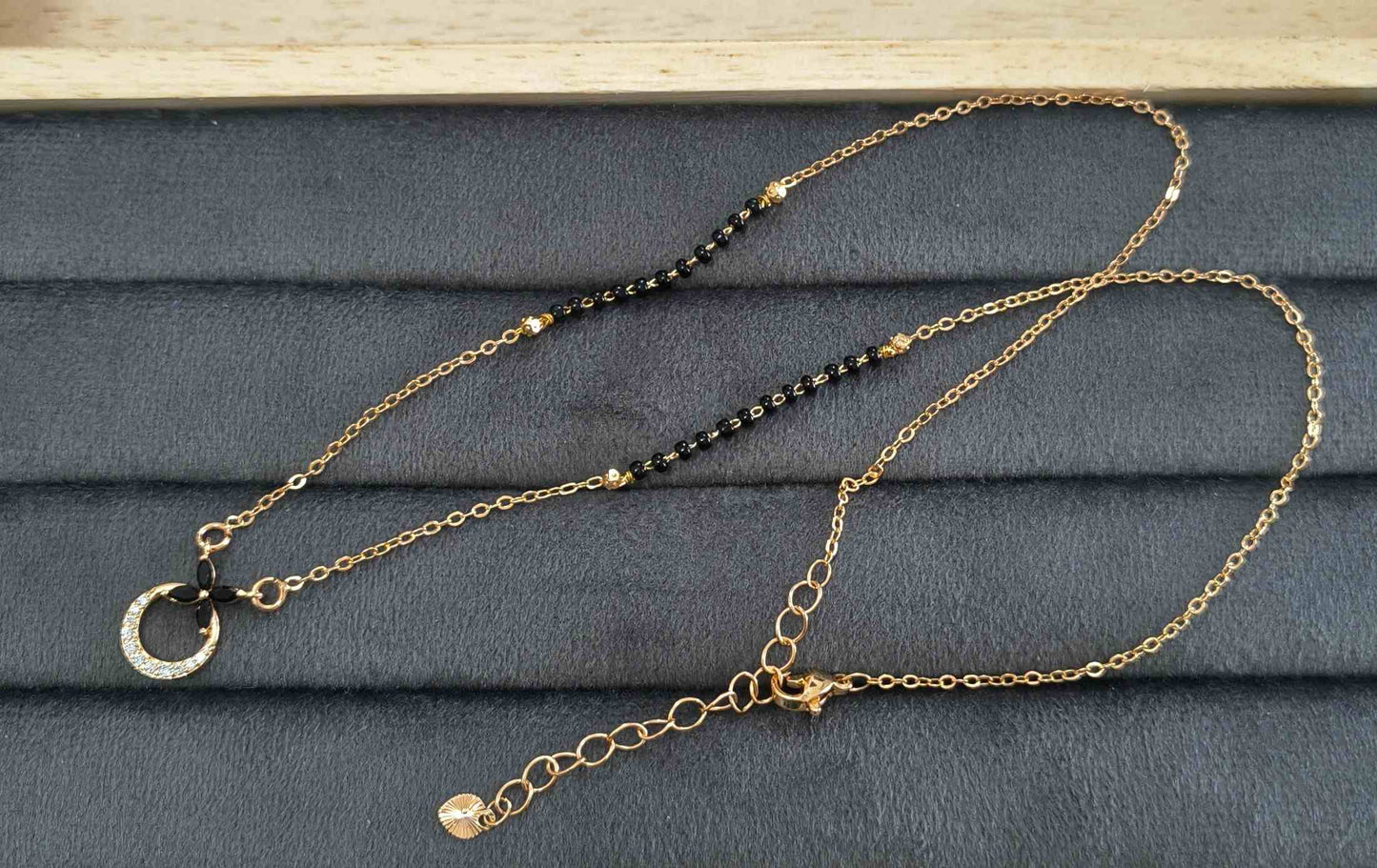 Anti Tarnish Mangalsutra Round Pendant 18K RoseGold Plated