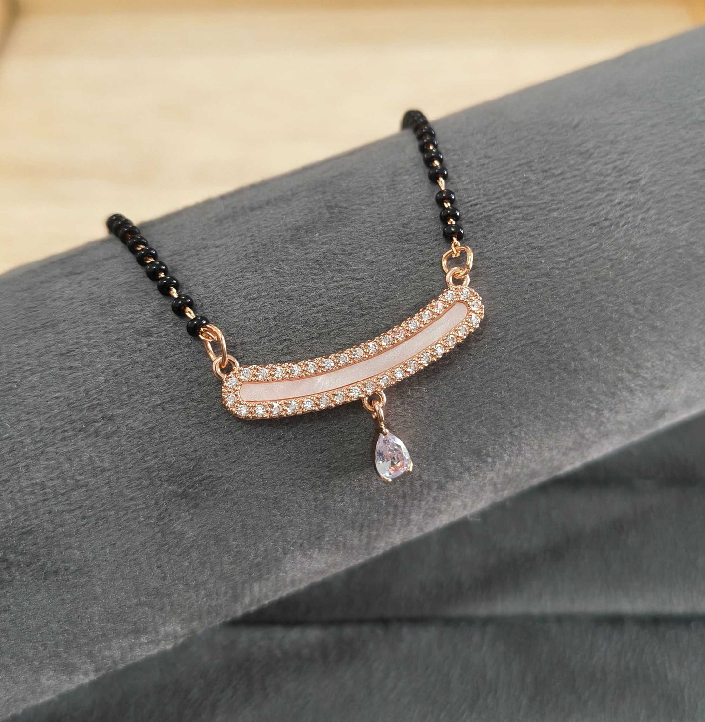 Anti Tarnish Mangalsutra Vintage Style 18K RoseGold Plated