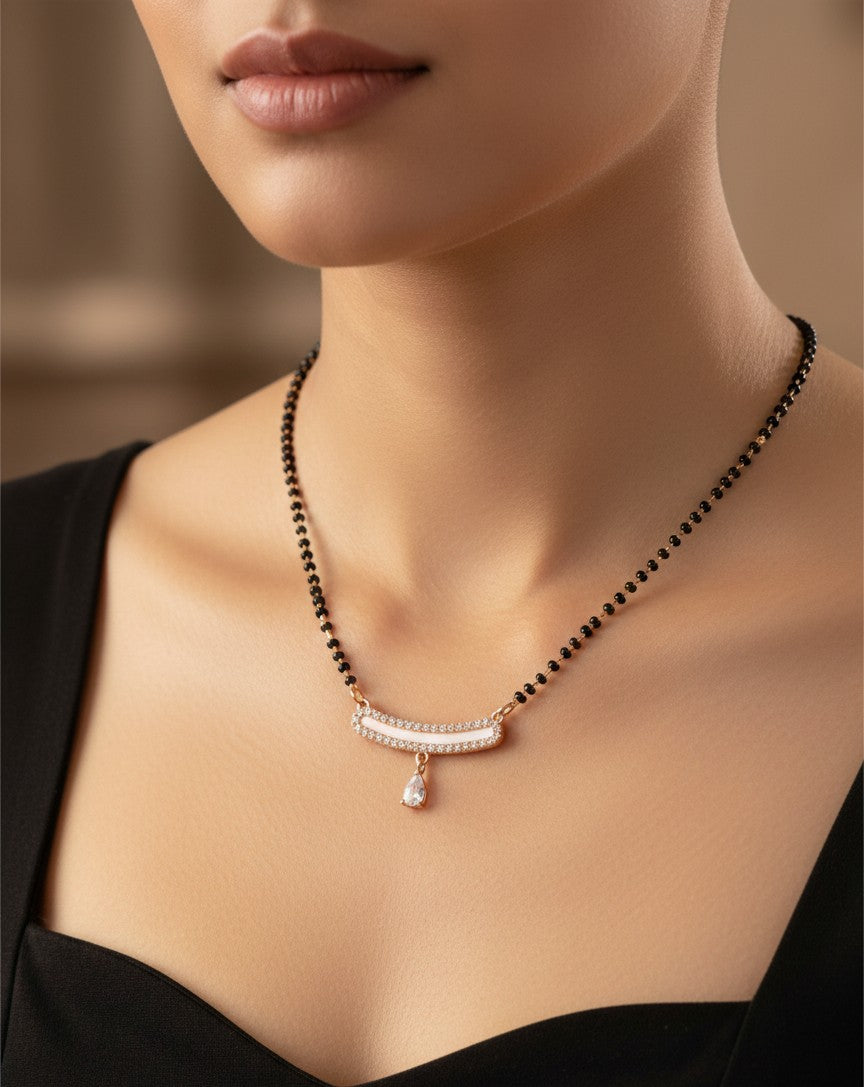 Anti Tarnish Mangalsutra Vintage Style 18K RoseGold Plated