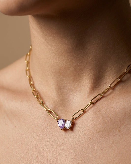 Anti Tarnish Necklace Paperclip Chain 18K Gold Plated