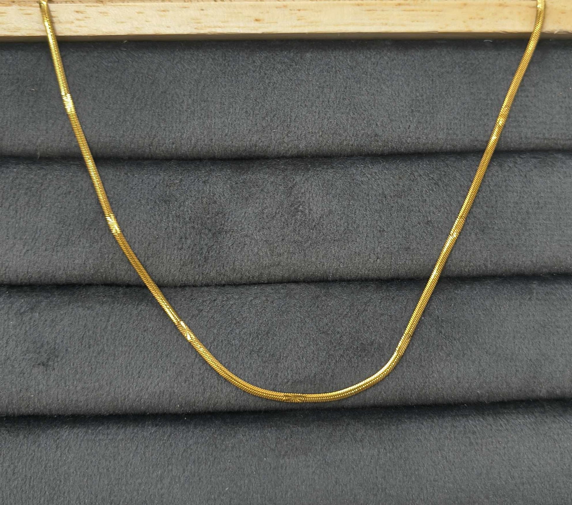 Anti Tarnish Necklace Star Snake Chain 18K Gold Plated