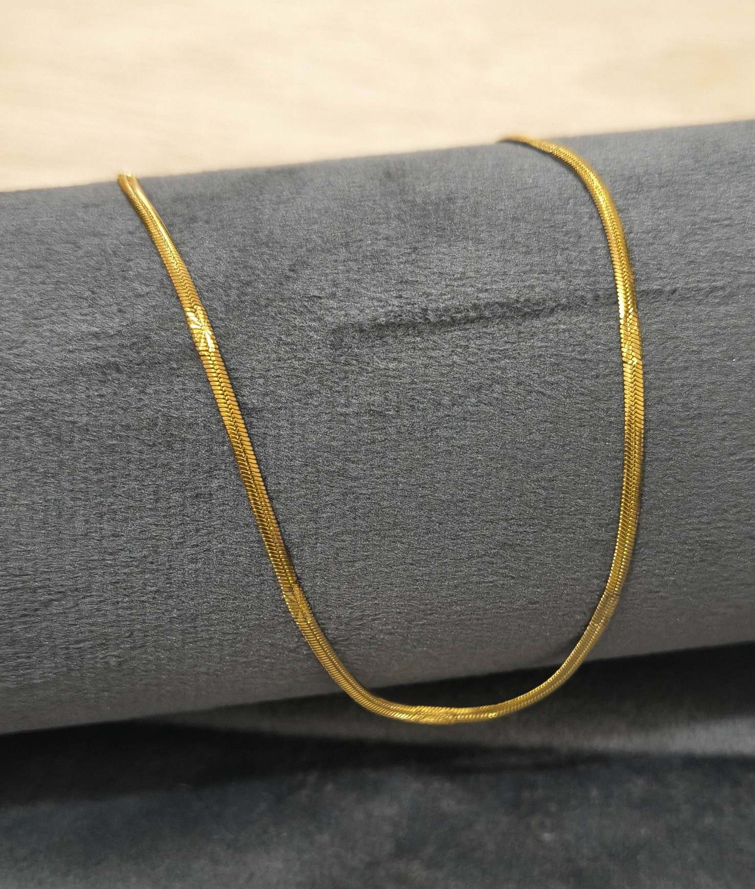 Anti Tarnish Necklace Star Snake Chain 18K Gold Plated