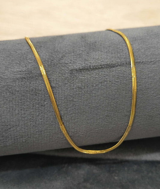 Anti Tarnish Necklace Star Snake Chain 18K Gold Plated