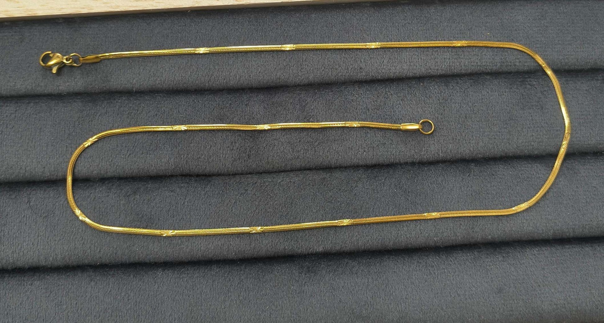 Anti Tarnish Necklace Star Snake Chain 18K Gold Plated