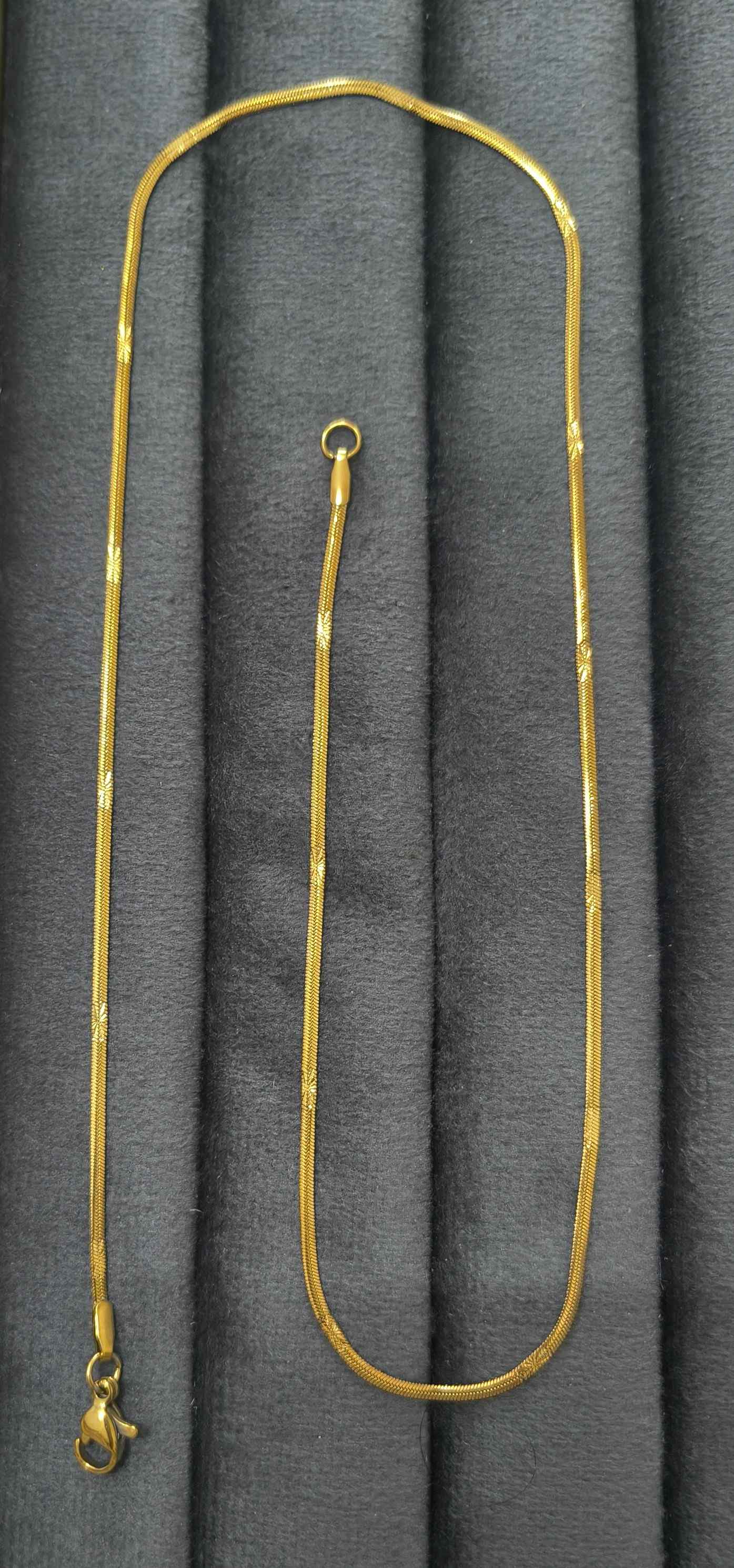 Anti Tarnish Necklace Star Snake Chain 18K Gold Plated